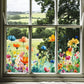 💐Time-limited Special💞Colorful Floral Bouquet Window Sticker🖼️(Cut to size freely)