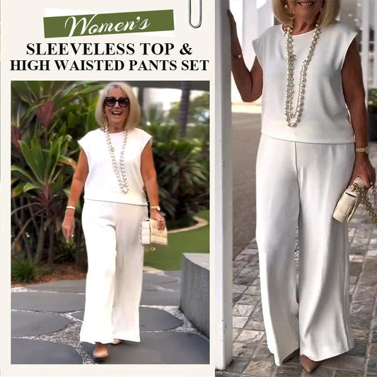 🌸Spring Specials💐Women's Crew Neck Sleeveless Top and Pants Set