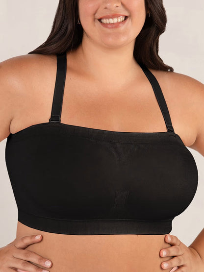 ⛱️Last Day Special Price £15.89!!🤩🔥Convertible Strapless Bandeau Bra with Wireless Comfort, Anti-Slip Grip & Removable Straps