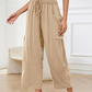 💥This Week's Special Price £17.99🎁☀️Women's Linen Wide Leg Pants with Pockets