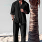 Men's Trendy Cotton Linen Top & Pants Two-Piece Set🎉BIG SALE-50% OFF
