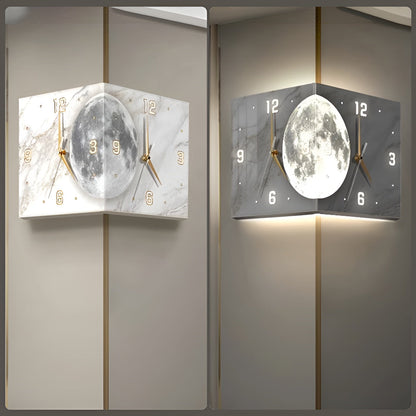 🎅Christmas Pre-sale🎁Automatic Induction 3D Double-Sided Corner Wall Clock