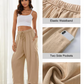 💥This Week's Special Price £17.99🎁☀️Women's Linen Wide Leg Pants with Pockets