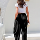 💥This Week's Special Price £17.99🎁☀️Women's Linen Wide Leg Pants with Pockets