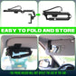📱 1080° Rotating Phone Holder – Universal Clamp for Car, Desk, Mirror, Sun Visor – Fits 4‑7 inch Smartphones – Strong Grip, Foldable, Heat Resistant (Grey/Green)
