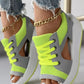 ☄️NEW HOT SALE🎉Contrast Paneled Cutout Lace-Up Muffin Sandals