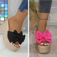 🌞2025 Summer New Arrivals🌸Women's Bow Thick Sole Wedge Slippers