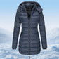 🔥HOT SALE 49% OFF🔥 Winter Women's Mid-length Padded Jacket Warm Solid Color Hooded Jacket