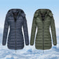 🔥HOT SALE 49% OFF🔥 Winter Women's Mid-length Padded Jacket Warm Solid Color Hooded Jacket