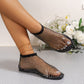 💖Last Day Sale 50% OFF💖🔥Luxury Gem Glossy Mesh Elastic Ankle Shoes in Black & Nude