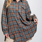 💖LAST DAY SALE 49% OFF🏆Women's Mineral Washed Button Down Plaid Shirt