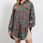 💖LAST DAY SALE 49% OFF🏆Women's Mineral Washed Button Down Plaid Shirt