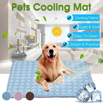 🐶🐱🐾 Cooling Pet Pad Multi‑Size (XS–XXL) – Breathable, Washable, Non‑Slip – Dog Bed, Sofa Cover, Car Seat Mat – Supports up to 80kg – 3 Colours Available