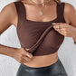 Women’s Thermal U-Neck Top with Built-In Bra