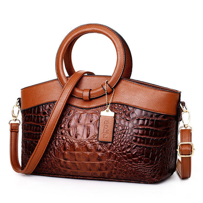 🔥2025 Hot Sale🔥Large Capacity Vintage Luxury Crocodile Leather Vintage Handbag