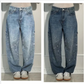 Women's Straight Jeans with Rhinestones