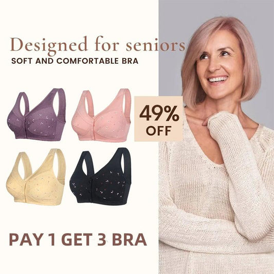 🌹Design for Senior Front Closure Cotton Bra🎀