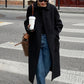Women's Double-Faced Faux Wool Tweed Long Coat