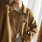 Women's Double-Faced Faux Wool Tweed Long Coat