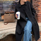 Women's Double-Faced Faux Wool Tweed Long Coat