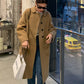 Women's Double-Faced Faux Wool Tweed Long Coat