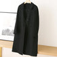 Women's Double-Faced Faux Wool Tweed Long Coat