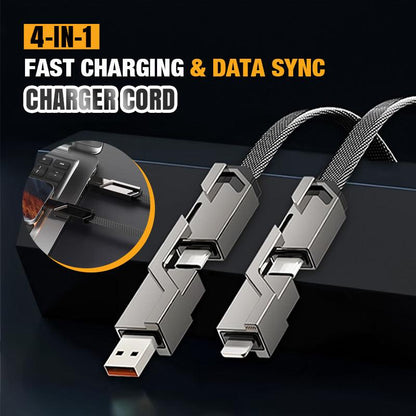 Hot Sale 50% OFF 4-in-1 Fast Charging & Data Sync Charger Cord