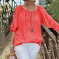 🔥50% OFF TODAY🔥Women's Plus Size Casual Top with Elastic Midi-Sleeve