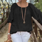 🔥50% OFF TODAY🔥Women's Plus Size Casual Top with Elastic Midi-Sleeve