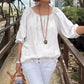 🔥50% OFF TODAY🔥Women's Plus Size Casual Top with Elastic Midi-Sleeve