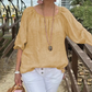 🔥50% OFF TODAY🔥Women's Plus Size Casual Top with Elastic Midi-Sleeve