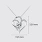Elegant Unique Double Heart Pendant Zirconia Necklace