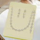 Sparkling Zirconia Jewellery Set : Necklace, Bracelet, Hanging Earrings