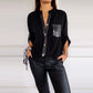 🔥2025 HOT SALE🔥Casual patchwork top with sequins