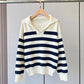 V-Neck Striped Pullover Sweater or Pullover Vest