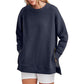 Loose-Fitting Long-Sleeved Sweatshirt with Side Zippers