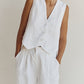 Cropped Vest Pants Suit
