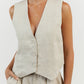Cropped Vest Pants Suit