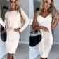 🔥Summer Sale 49% OFF👗Knit Pullover Sweater and Cami Dress Set