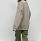 Oversized Solid Color Round Neck Sweatshirt