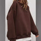 Oversized Solid Color Round Neck Sweatshirt