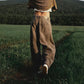 Women's Loose Wide-Leg Mid-Rise Pants