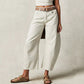 Women's Loose Wide-Leg Mid-Rise Pants