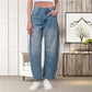 Women's Loose Wide-Leg Mid-Rise Pants
