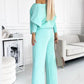 🍁Autumn New Releases🍁Women's Solid Color Drop Shoulder Pullover and Loose Pants Set