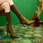 🔥HOT SALE - Knitted Long Lointed Toe Stiletto Boots