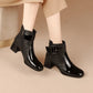 Women's High-Gloss Ankle Boots