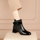 Women's High-Gloss Ankle Boots