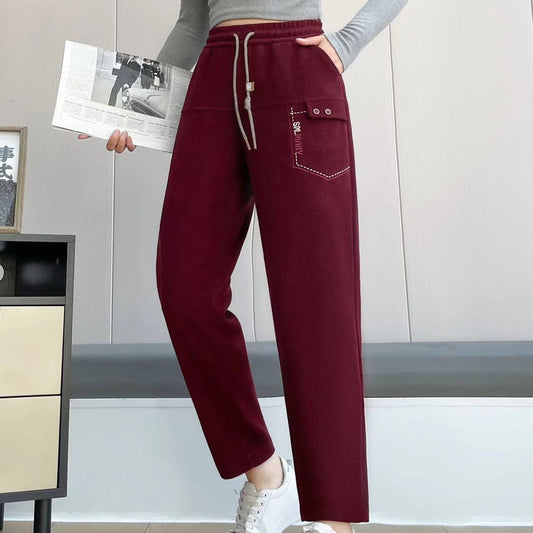 💥Hot Sale🔥Women's Casual Straight-Leg Drawstring Pants with Pockets