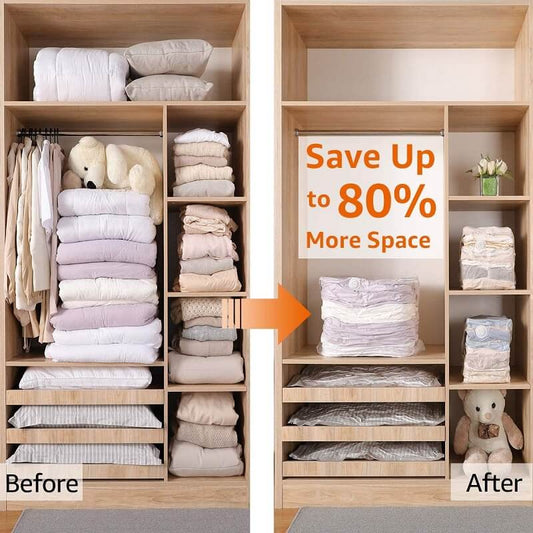 🔥LAST DAY SALE BUY 2 GET 1 FREE!!🏆🇬🇧 UK’s #1 Best-Selling Space-Saving Compression Storage Bags – No Vacuum Needed💪💯